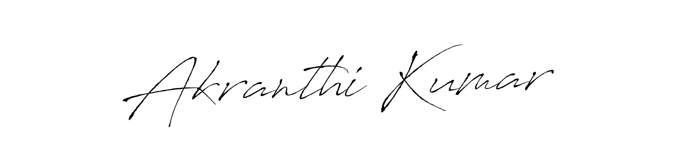 Design your own signature with our free online signature maker. With this signature software, you can create a handwritten (Antro_Vectra) signature for name Akranthi Kumar. Akranthi Kumar signature style 6 images and pictures png