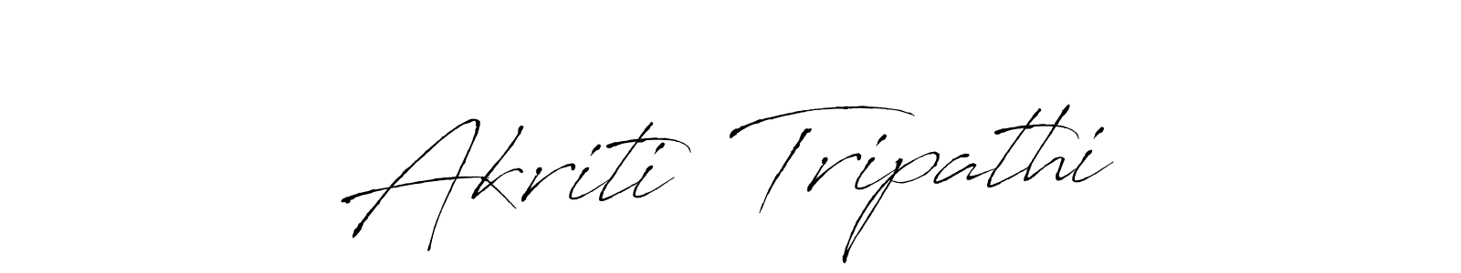 How to make Akriti  Tripathi name signature. Use Antro_Vectra style for creating short signs online. This is the latest handwritten sign. Akriti  Tripathi signature style 6 images and pictures png