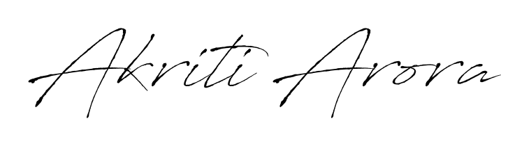 Style your name Akriti Arora with confidence using Antro_Vectra signature design. Simple, elegant, and ready for immediate document use. Akriti Arora signature style 6 images and pictures png