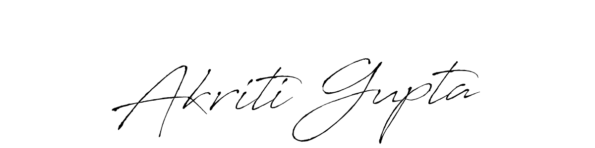 How to make Akriti Gupta name signature. Use Antro_Vectra style for creating short signs online. This is the latest handwritten sign. Akriti Gupta signature style 6 images and pictures png