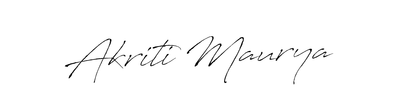 Also You can easily find your signature by using the search form. We will create Akriti Maurya name handwritten signature images for you free of cost using Antro_Vectra sign style. Akriti Maurya signature style 6 images and pictures png