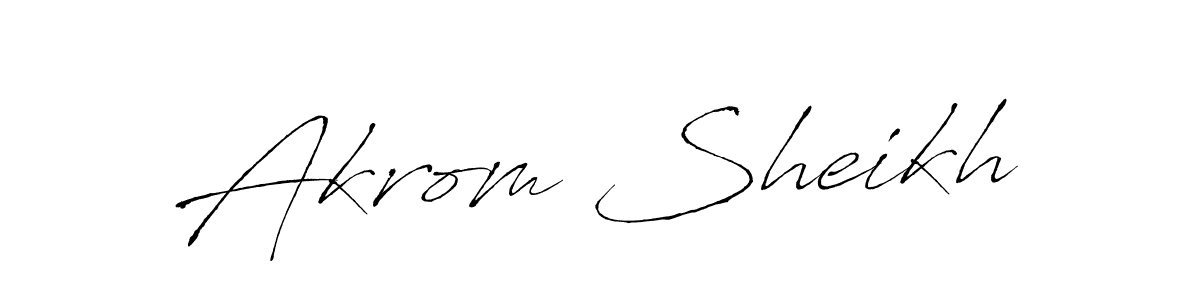 Make a beautiful signature design for name Akrom Sheikh. Use this online signature maker to create a handwritten signature for free. Akrom Sheikh signature style 6 images and pictures png