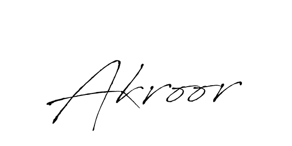 Create a beautiful signature design for name Akroor. With this signature (Antro_Vectra) fonts, you can make a handwritten signature for free. Akroor signature style 6 images and pictures png