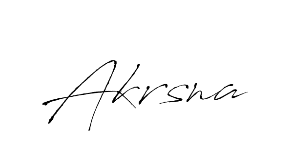 Create a beautiful signature design for name Akrsna. With this signature (Antro_Vectra) fonts, you can make a handwritten signature for free. Akrsna signature style 6 images and pictures png
