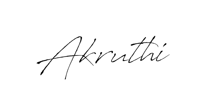 How to make Akruthi name signature. Use Antro_Vectra style for creating short signs online. This is the latest handwritten sign. Akruthi signature style 6 images and pictures png