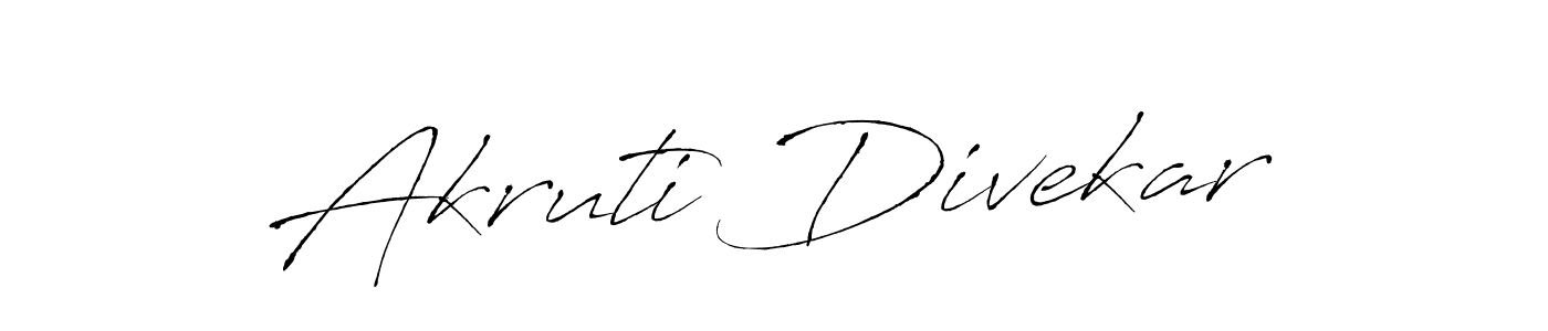 Akruti Divekar stylish signature style. Best Handwritten Sign (Antro_Vectra) for my name. Handwritten Signature Collection Ideas for my name Akruti Divekar. Akruti Divekar signature style 6 images and pictures png