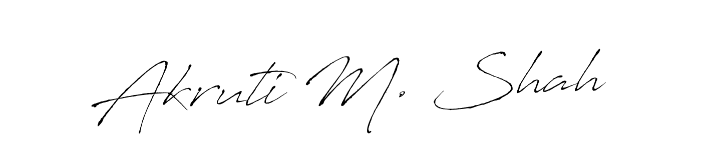 This is the best signature style for the Akruti M. Shah name. Also you like these signature font (Antro_Vectra). Mix name signature. Akruti M. Shah signature style 6 images and pictures png