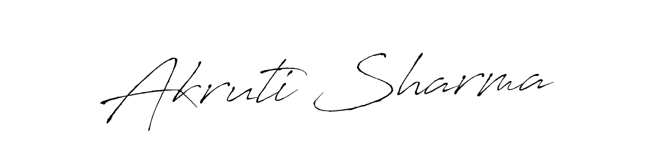 Design your own signature with our free online signature maker. With this signature software, you can create a handwritten (Antro_Vectra) signature for name Akruti Sharma. Akruti Sharma signature style 6 images and pictures png