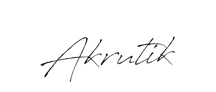 Use a signature maker to create a handwritten signature online. With this signature software, you can design (Antro_Vectra) your own signature for name Akrutik. Akrutik signature style 6 images and pictures png