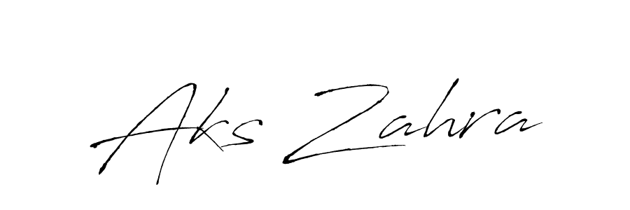Also we have Aks Zahra name is the best signature style. Create professional handwritten signature collection using Antro_Vectra autograph style. Aks Zahra signature style 6 images and pictures png