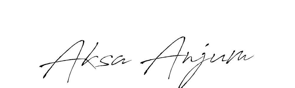Create a beautiful signature design for name Aksa Anjum. With this signature (Antro_Vectra) fonts, you can make a handwritten signature for free. Aksa Anjum signature style 6 images and pictures png