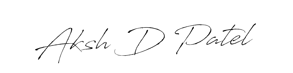 Also You can easily find your signature by using the search form. We will create Aksh D Patel name handwritten signature images for you free of cost using Antro_Vectra sign style. Aksh D Patel signature style 6 images and pictures png