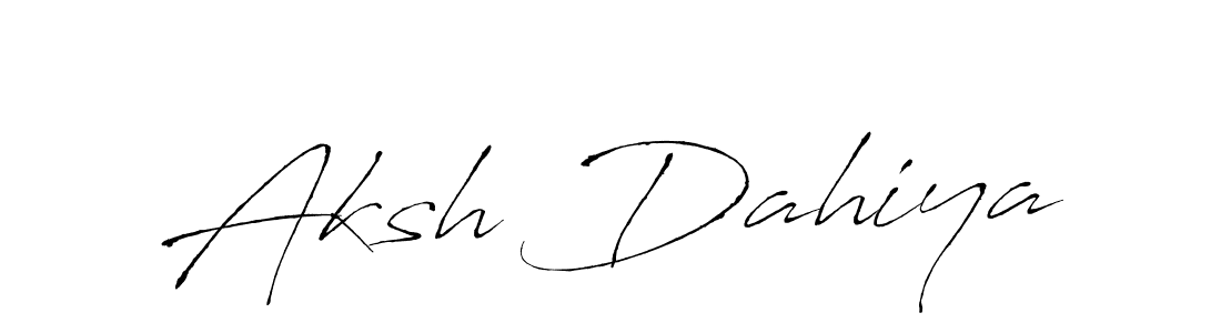 How to make Aksh Dahiya name signature. Use Antro_Vectra style for creating short signs online. This is the latest handwritten sign. Aksh Dahiya signature style 6 images and pictures png