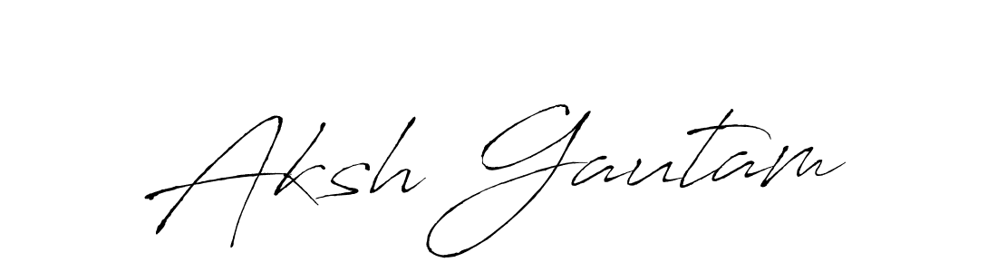 Also we have Aksh Gautam name is the best signature style. Create professional handwritten signature collection using Antro_Vectra autograph style. Aksh Gautam signature style 6 images and pictures png