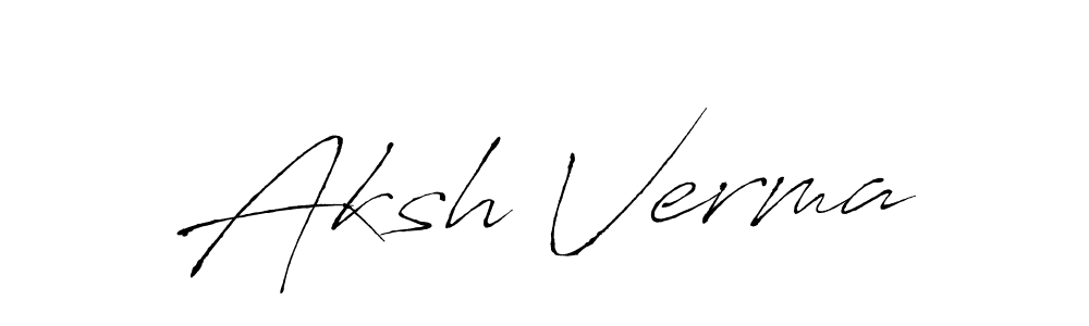 Also You can easily find your signature by using the search form. We will create Aksh Verma name handwritten signature images for you free of cost using Antro_Vectra sign style. Aksh Verma signature style 6 images and pictures png