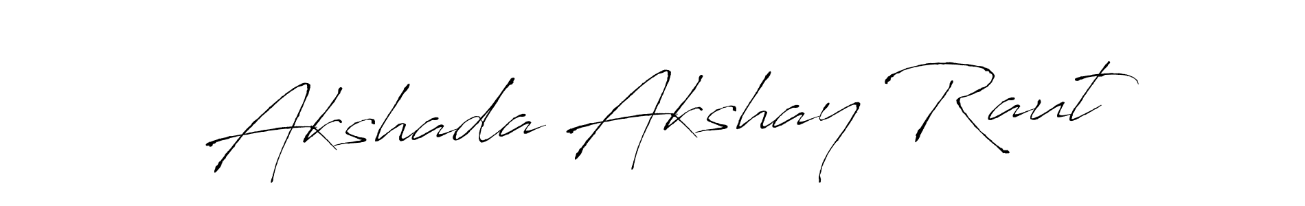 Antro_Vectra is a professional signature style that is perfect for those who want to add a touch of class to their signature. It is also a great choice for those who want to make their signature more unique. Get Akshada Akshay Raut name to fancy signature for free. Akshada Akshay Raut signature style 6 images and pictures png