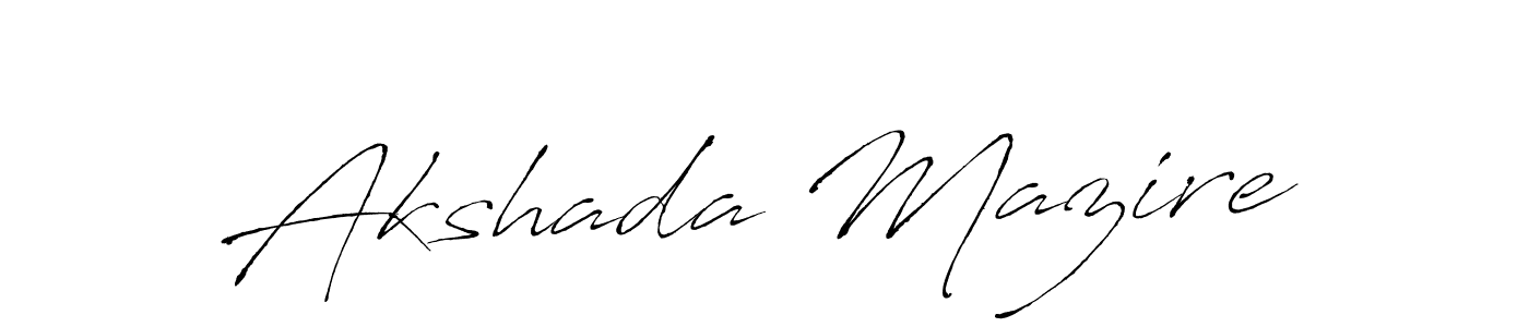 Design your own signature with our free online signature maker. With this signature software, you can create a handwritten (Antro_Vectra) signature for name Akshada Mazire. Akshada Mazire signature style 6 images and pictures png
