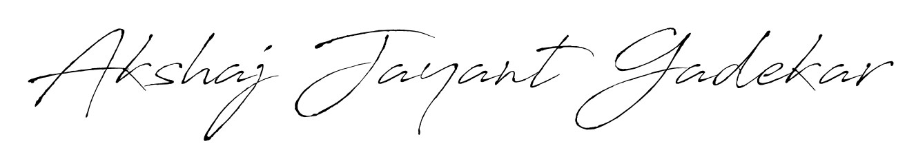 How to make Akshaj Jayant Gadekar name signature. Use Antro_Vectra style for creating short signs online. This is the latest handwritten sign. Akshaj Jayant Gadekar signature style 6 images and pictures png