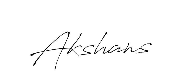 Akshans stylish signature style. Best Handwritten Sign (Antro_Vectra) for my name. Handwritten Signature Collection Ideas for my name Akshans. Akshans signature style 6 images and pictures png