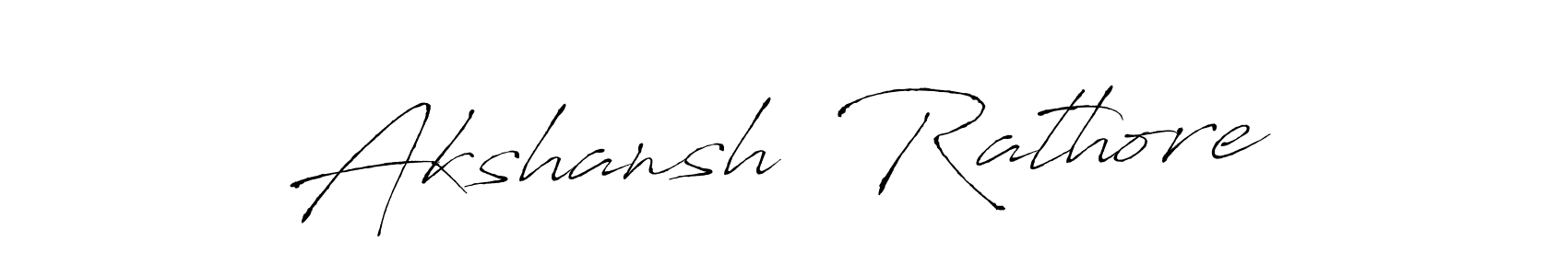 Create a beautiful signature design for name Akshansh  Rathore. With this signature (Antro_Vectra) fonts, you can make a handwritten signature for free. Akshansh  Rathore signature style 6 images and pictures png