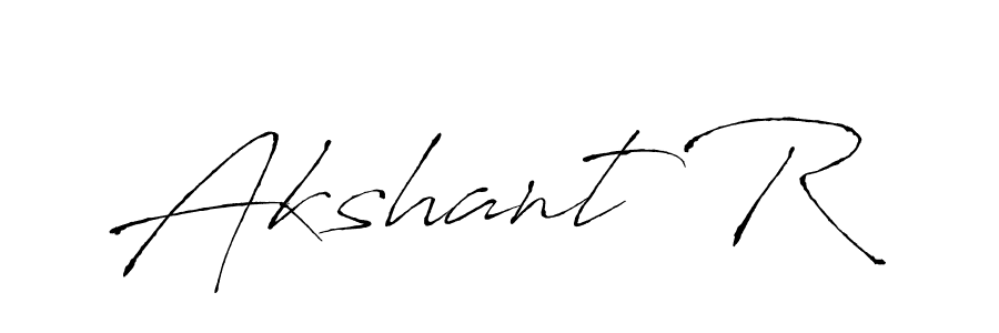 Create a beautiful signature design for name Akshant R. With this signature (Antro_Vectra) fonts, you can make a handwritten signature for free. Akshant R signature style 6 images and pictures png