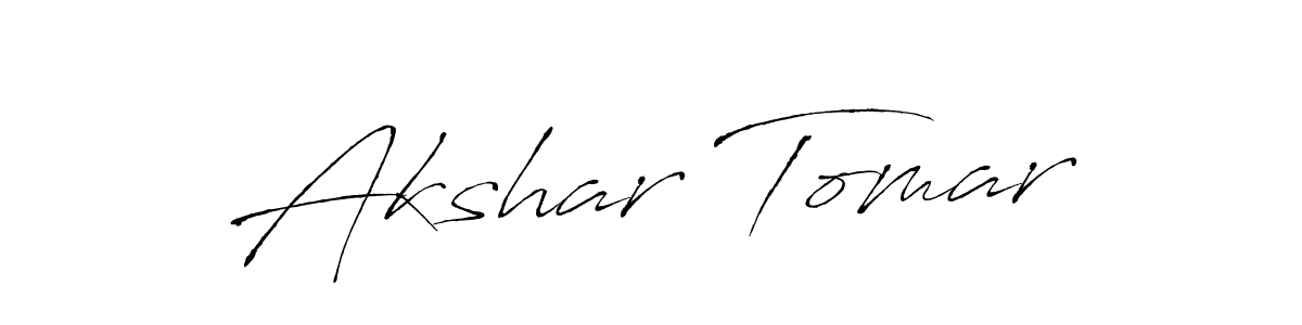 You can use this online signature creator to create a handwritten signature for the name Akshar Tomar. This is the best online autograph maker. Akshar Tomar signature style 6 images and pictures png