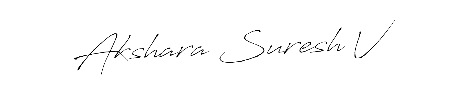Use a signature maker to create a handwritten signature online. With this signature software, you can design (Antro_Vectra) your own signature for name Akshara Suresh V. Akshara Suresh V signature style 6 images and pictures png