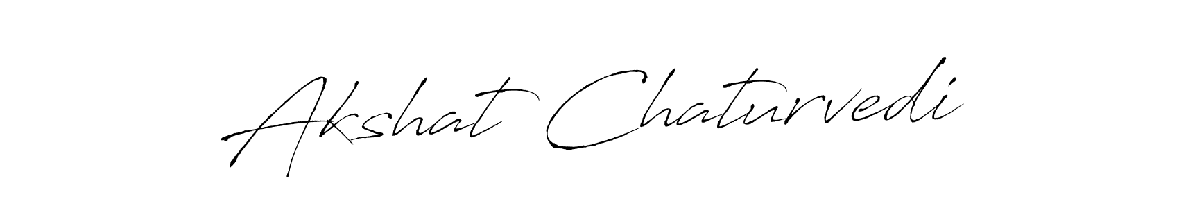 How to make Akshat Chaturvedi name signature. Use Antro_Vectra style for creating short signs online. This is the latest handwritten sign. Akshat Chaturvedi signature style 6 images and pictures png