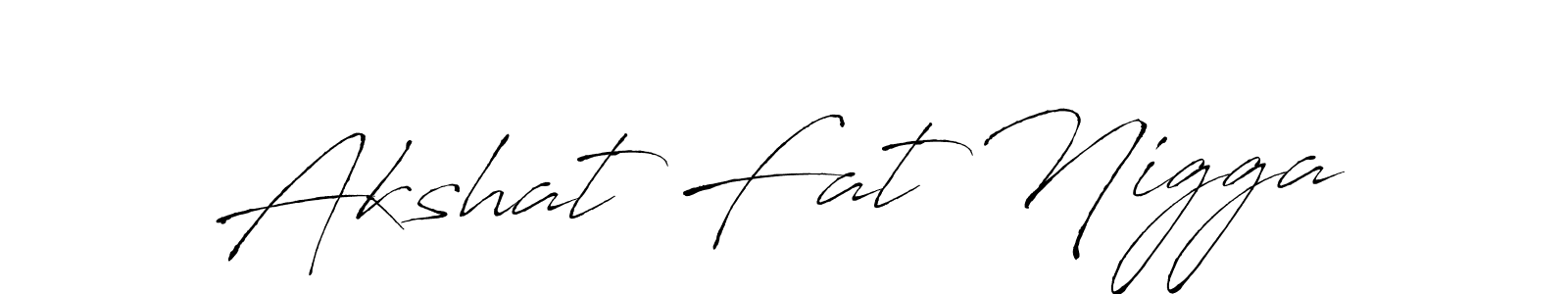 How to make Akshat Fat Nigga name signature. Use Antro_Vectra style for creating short signs online. This is the latest handwritten sign. Akshat Fat Nigga signature style 6 images and pictures png