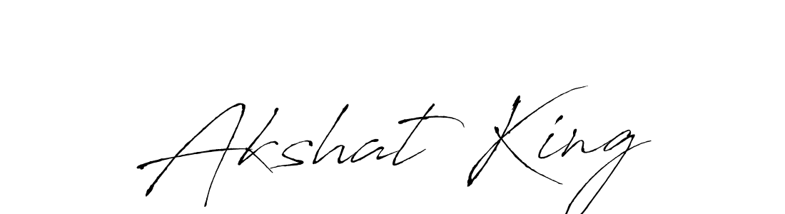 How to make Akshat King name signature. Use Antro_Vectra style for creating short signs online. This is the latest handwritten sign. Akshat King signature style 6 images and pictures png