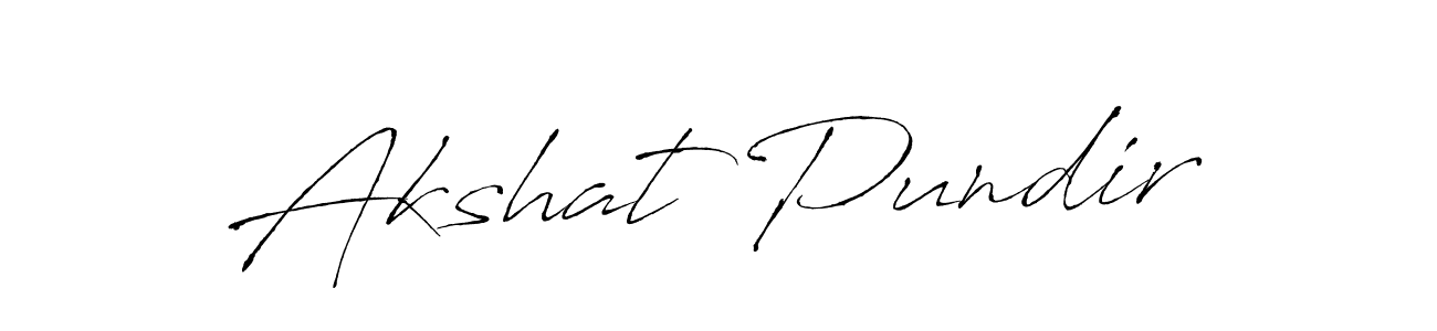 How to make Akshat Pundir name signature. Use Antro_Vectra style for creating short signs online. This is the latest handwritten sign. Akshat Pundir signature style 6 images and pictures png