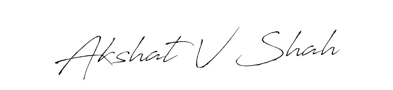 Also You can easily find your signature by using the search form. We will create Akshat V Shah name handwritten signature images for you free of cost using Antro_Vectra sign style. Akshat V Shah signature style 6 images and pictures png