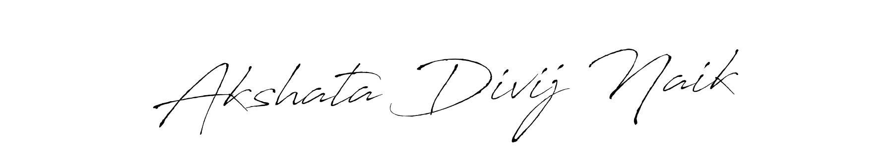 How to make Akshata Divij Naik name signature. Use Antro_Vectra style for creating short signs online. This is the latest handwritten sign. Akshata Divij Naik signature style 6 images and pictures png