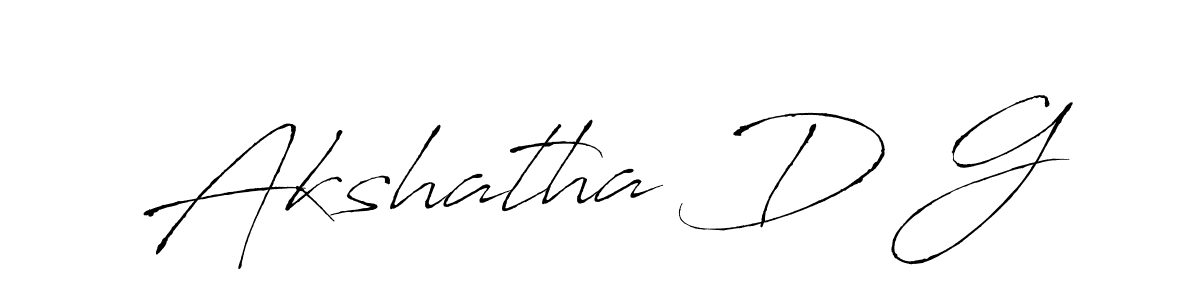 The best way (Antro_Vectra) to make a short signature is to pick only two or three words in your name. The name Akshatha D G include a total of six letters. For converting this name. Akshatha D G signature style 6 images and pictures png