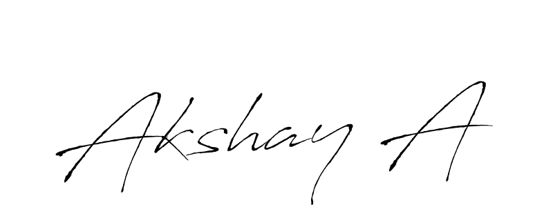 Also we have Akshay A name is the best signature style. Create professional handwritten signature collection using Antro_Vectra autograph style. Akshay A signature style 6 images and pictures png