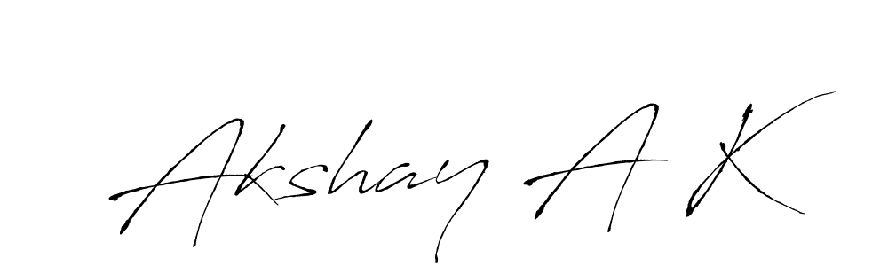 Similarly Antro_Vectra is the best handwritten signature design. Signature creator online .You can use it as an online autograph creator for name Akshay A K. Akshay A K signature style 6 images and pictures png