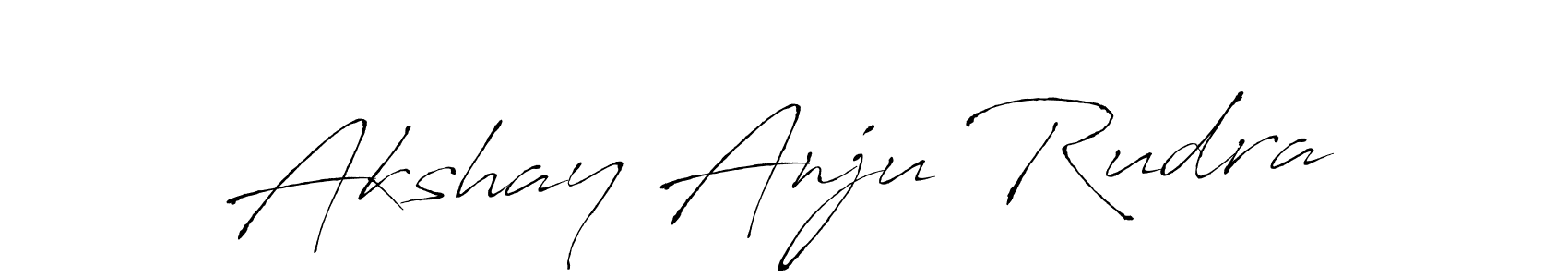 Make a beautiful signature design for name Akshay Anju Rudra. With this signature (Antro_Vectra) style, you can create a handwritten signature for free. Akshay Anju Rudra signature style 6 images and pictures png