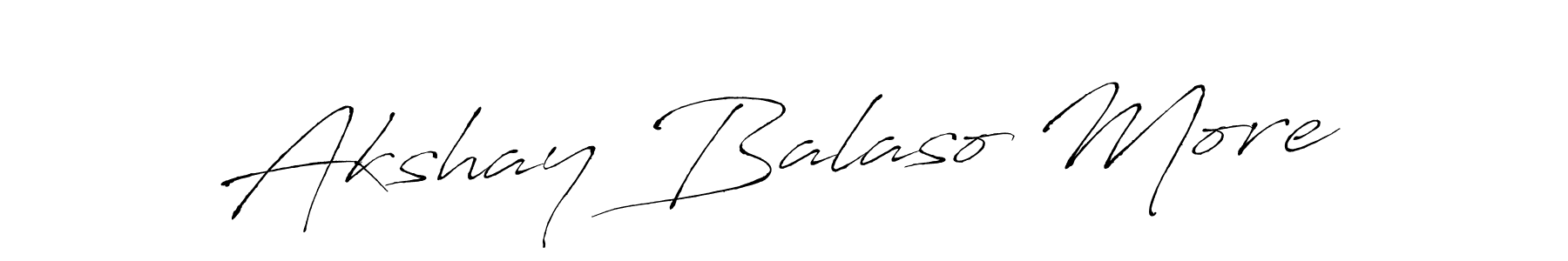 Create a beautiful signature design for name Akshay Balaso More. With this signature (Antro_Vectra) fonts, you can make a handwritten signature for free. Akshay Balaso More signature style 6 images and pictures png