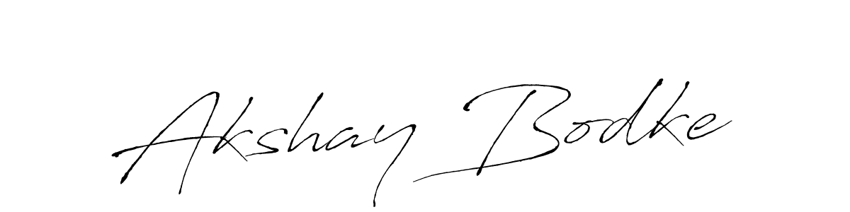 Design your own signature with our free online signature maker. With this signature software, you can create a handwritten (Antro_Vectra) signature for name Akshay Bodke. Akshay Bodke signature style 6 images and pictures png