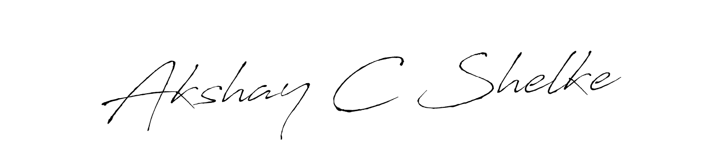 Akshay C Shelke stylish signature style. Best Handwritten Sign (Antro_Vectra) for my name. Handwritten Signature Collection Ideas for my name Akshay C Shelke. Akshay C Shelke signature style 6 images and pictures png