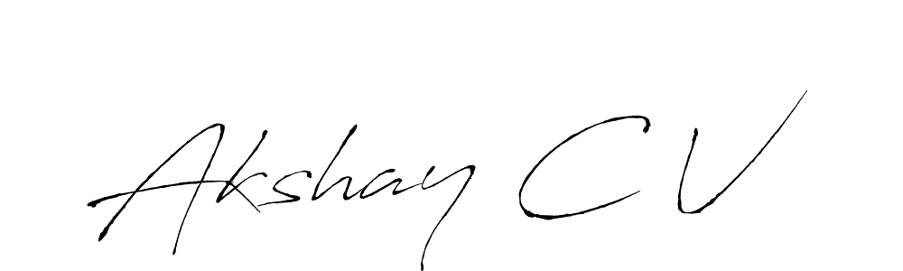 It looks lik you need a new signature style for name Akshay C V. Design unique handwritten (Antro_Vectra) signature with our free signature maker in just a few clicks. Akshay C V signature style 6 images and pictures png