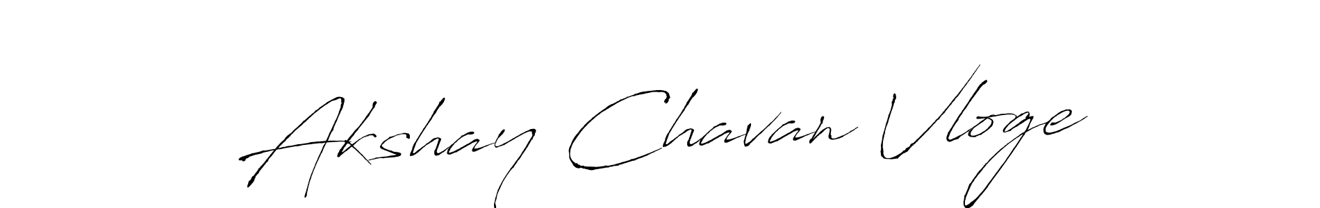 Create a beautiful signature design for name Akshay Chavan Vloge. With this signature (Antro_Vectra) fonts, you can make a handwritten signature for free. Akshay Chavan Vloge signature style 6 images and pictures png