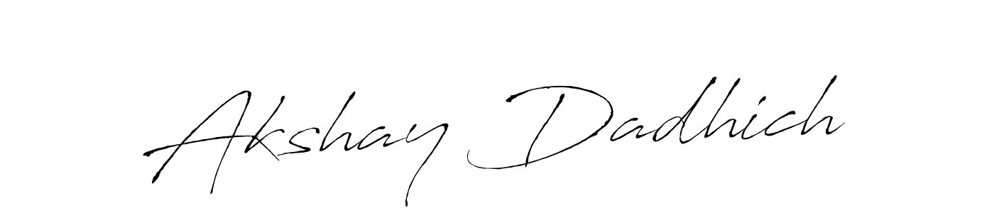 Also we have Akshay Dadhich name is the best signature style. Create professional handwritten signature collection using Antro_Vectra autograph style. Akshay Dadhich signature style 6 images and pictures png