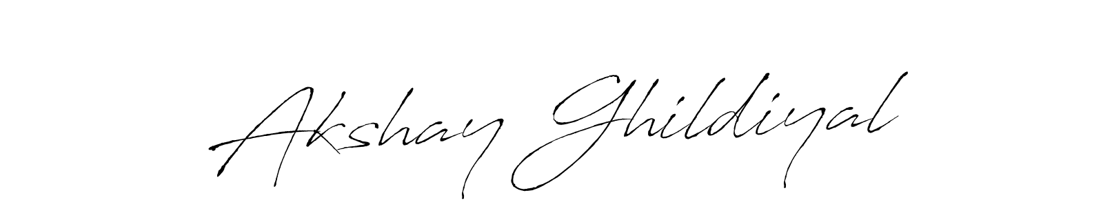 Make a beautiful signature design for name Akshay Ghildiyal. With this signature (Antro_Vectra) style, you can create a handwritten signature for free. Akshay Ghildiyal signature style 6 images and pictures png