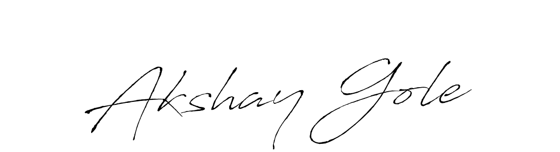 Akshay Gole stylish signature style. Best Handwritten Sign (Antro_Vectra) for my name. Handwritten Signature Collection Ideas for my name Akshay Gole. Akshay Gole signature style 6 images and pictures png