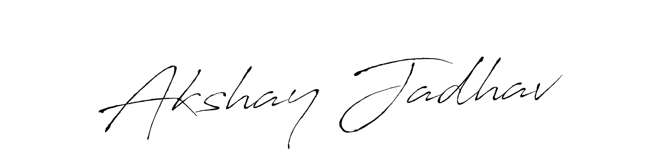 Design your own signature with our free online signature maker. With this signature software, you can create a handwritten (Antro_Vectra) signature for name Akshay Jadhav. Akshay Jadhav signature style 6 images and pictures png