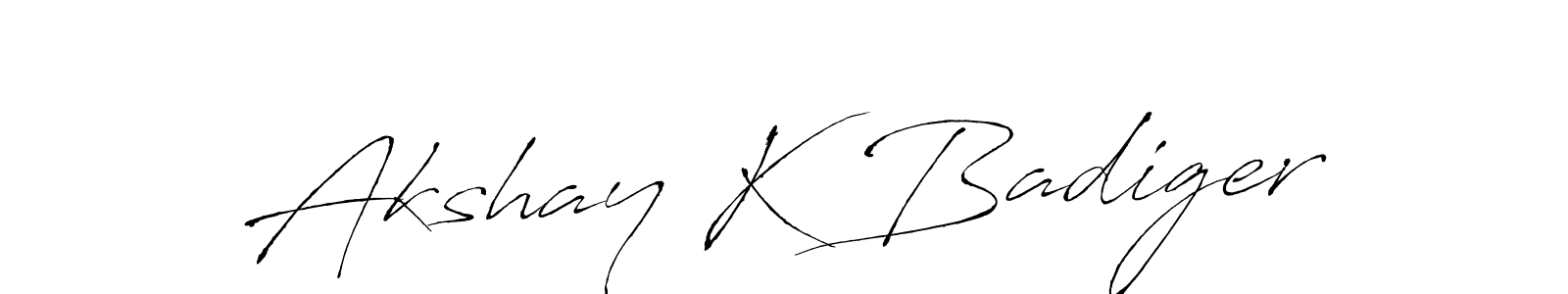 The best way (Antro_Vectra) to make a short signature is to pick only two or three words in your name. The name Akshay K Badiger include a total of six letters. For converting this name. Akshay K Badiger signature style 6 images and pictures png