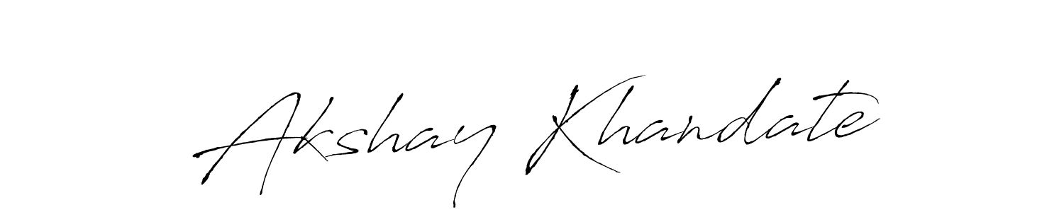 Create a beautiful signature design for name Akshay Khandate. With this signature (Antro_Vectra) fonts, you can make a handwritten signature for free. Akshay Khandate signature style 6 images and pictures png