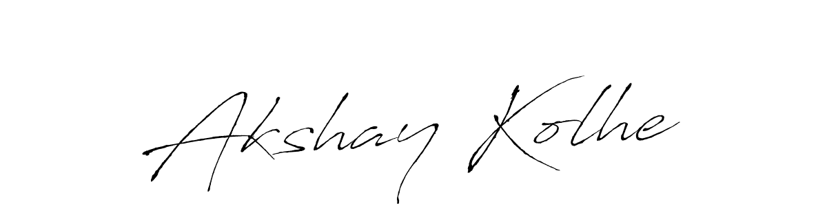 Design your own signature with our free online signature maker. With this signature software, you can create a handwritten (Antro_Vectra) signature for name Akshay Kolhe. Akshay Kolhe signature style 6 images and pictures png