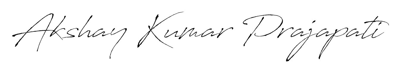 Make your name Akshay Kumar Prajapati memorable on every contract using Antro_Vectra autograph style. Instant transparent background export available. Akshay Kumar Prajapati signature style 6 images and pictures png